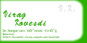 virag kovesdi business card